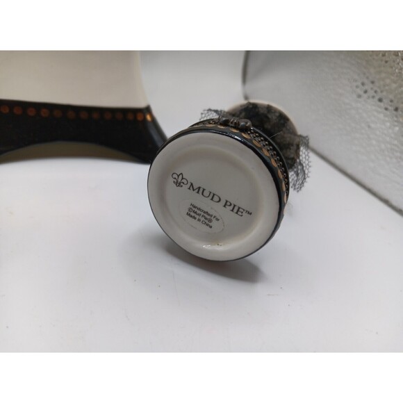 3 Piece Retired Mudpie Pitcher/Vase Trinket Box, Picture Frame Mud Pie Decor - Picture 6 of 15